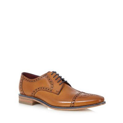 Loake Big and tall tan leather lace up brogues
